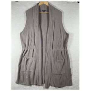 barefoot dreams shawl vest cozychic ultra lite beach rock 1X cozy quiet luxury